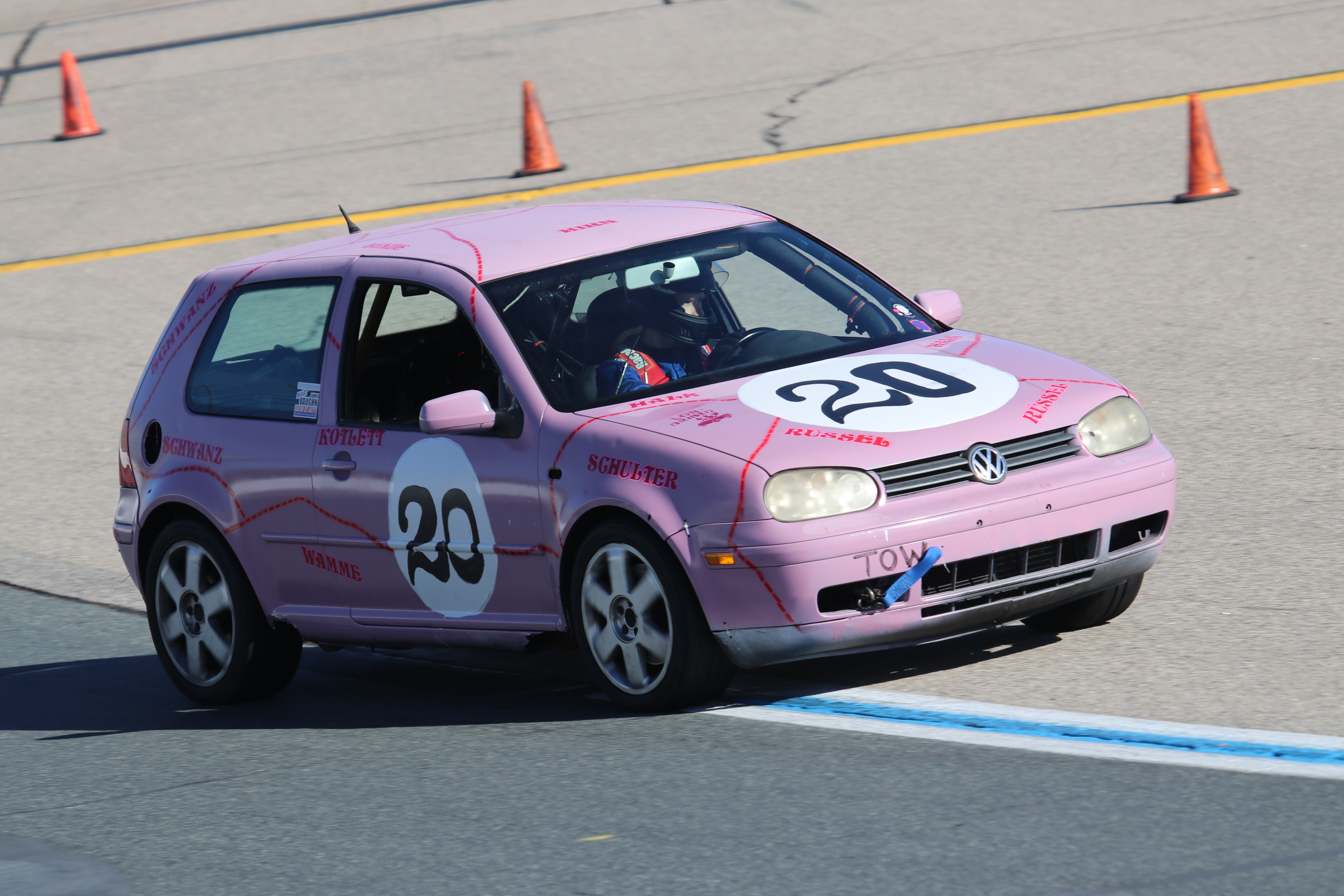 Nils driving the race car